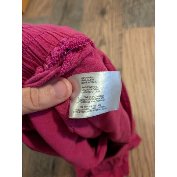 wild fox hot pink shorts 100% rayon size M - Picture 2 of 6